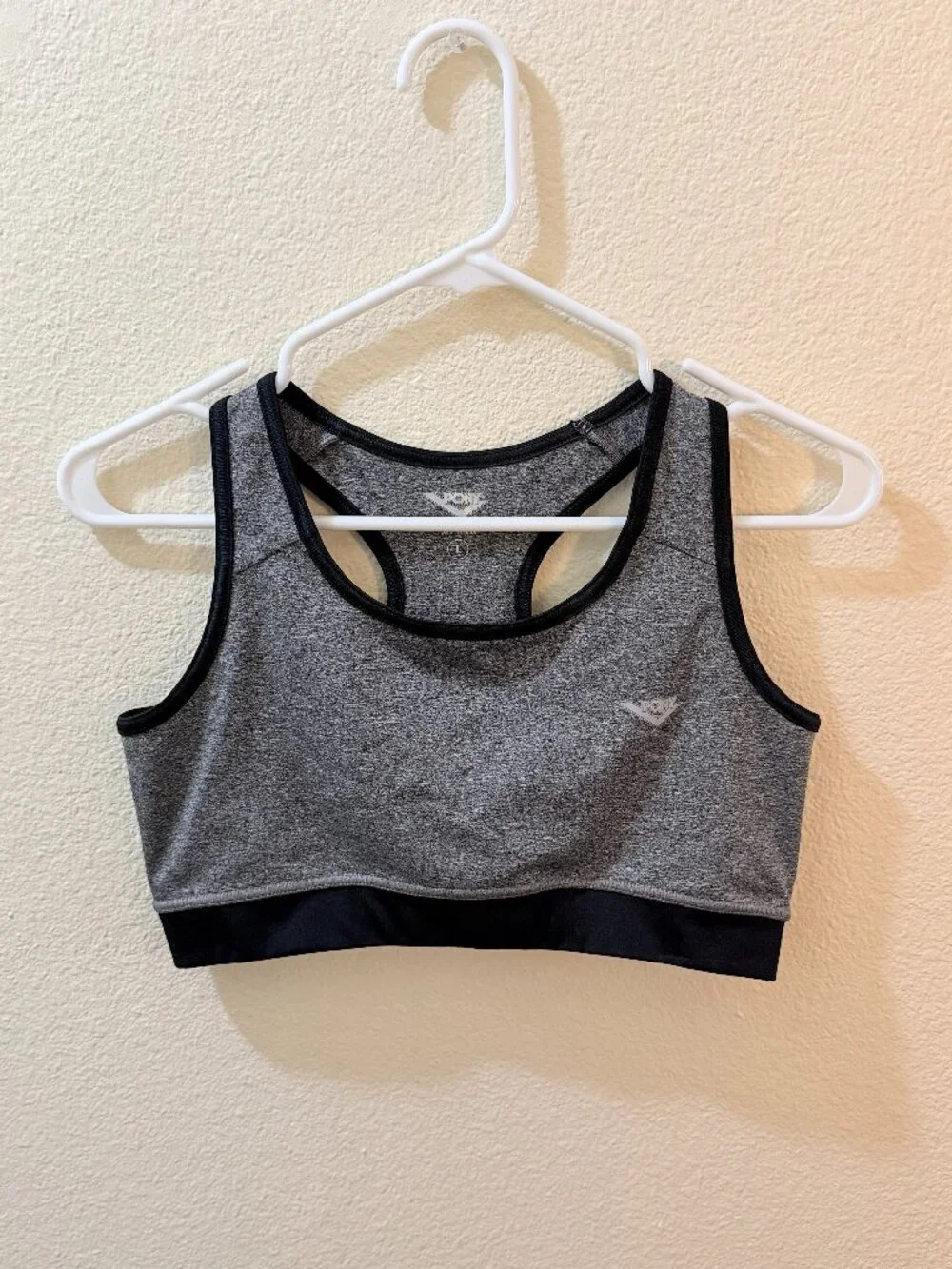 Gray Heather Racerback Sports Bra